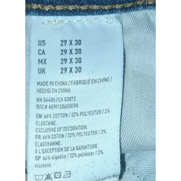 American Eagle Mens 360 Degree Extreme Flex Blue Slim Jeans 29x30 - Picture 7 of 8